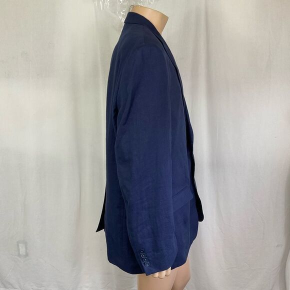 Lauren Ralph Lauren Mens Store Blue Linen Suit Sport Coat Blazer Jacket 48L - Picture 5 of 16